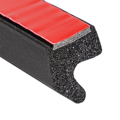 5/8" Small “V” Profile Sponge Extrusion with Peel-N-Stick - per ft