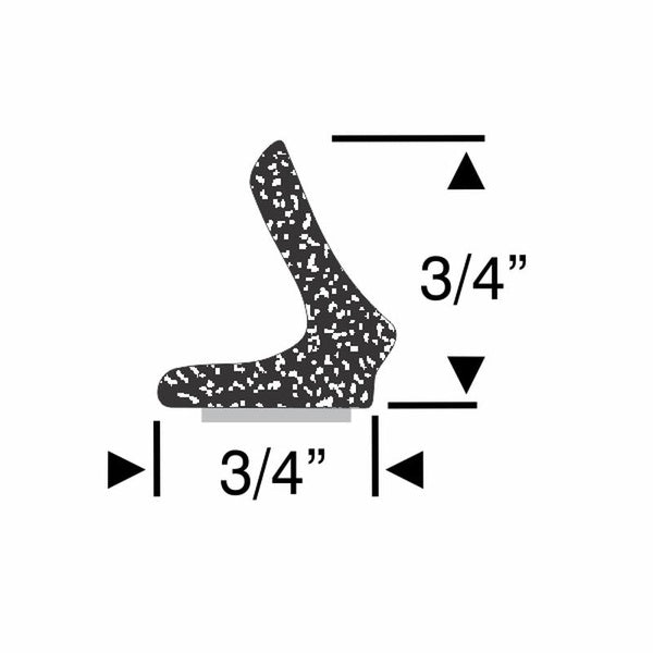 3/4" Wide "V" Profile with Peel-N-Stick - per ft.