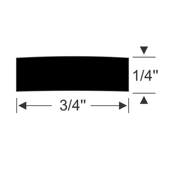 1/4" Rectangular Dense Extrusion