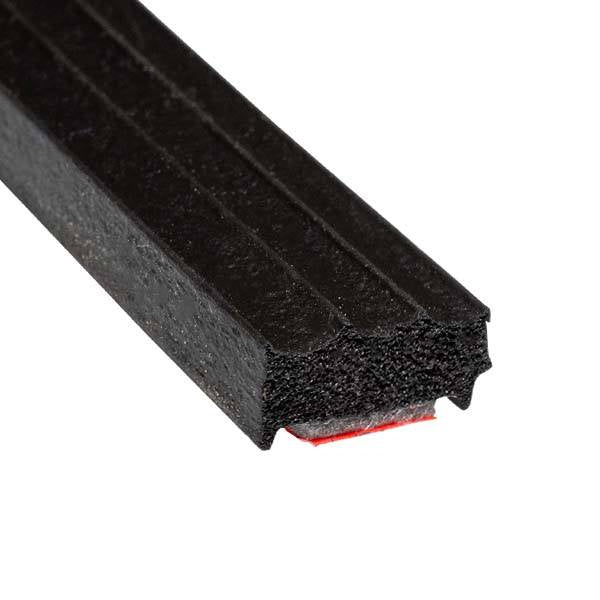 3/16" x 7/16" Ribbed Weatherstrip with Peel-N-Stick - per ft.