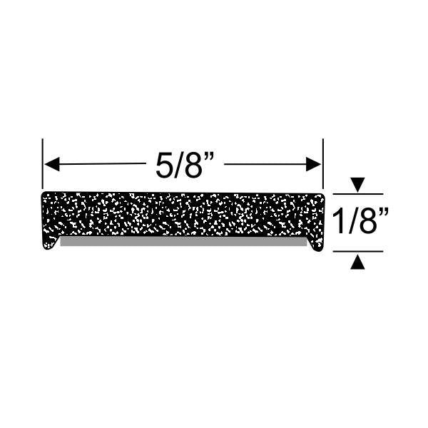 1/8" x 5/8" Rectangular with Peel-N-Stick - per ft